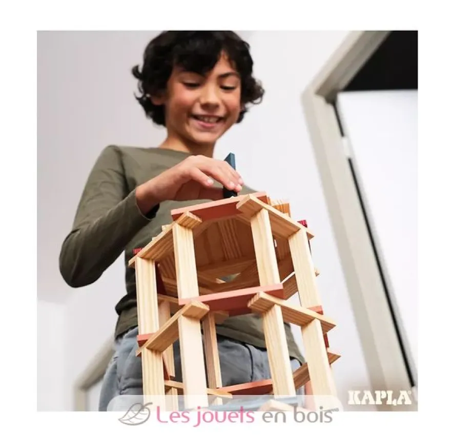 Baril Kapla 120 Bleu Rose Rouge - Kapla