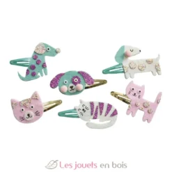 6 barrettes pailletées Little Pets à créer - Janod