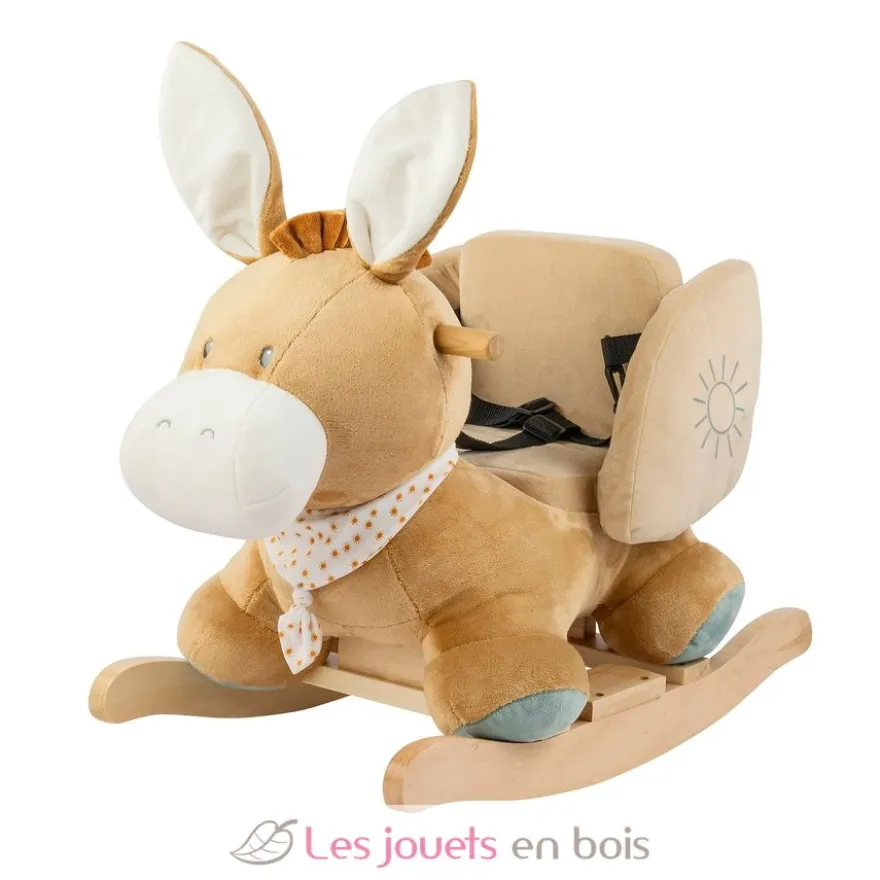 Bascule Âne Leo beige chaud foncé - Nattou