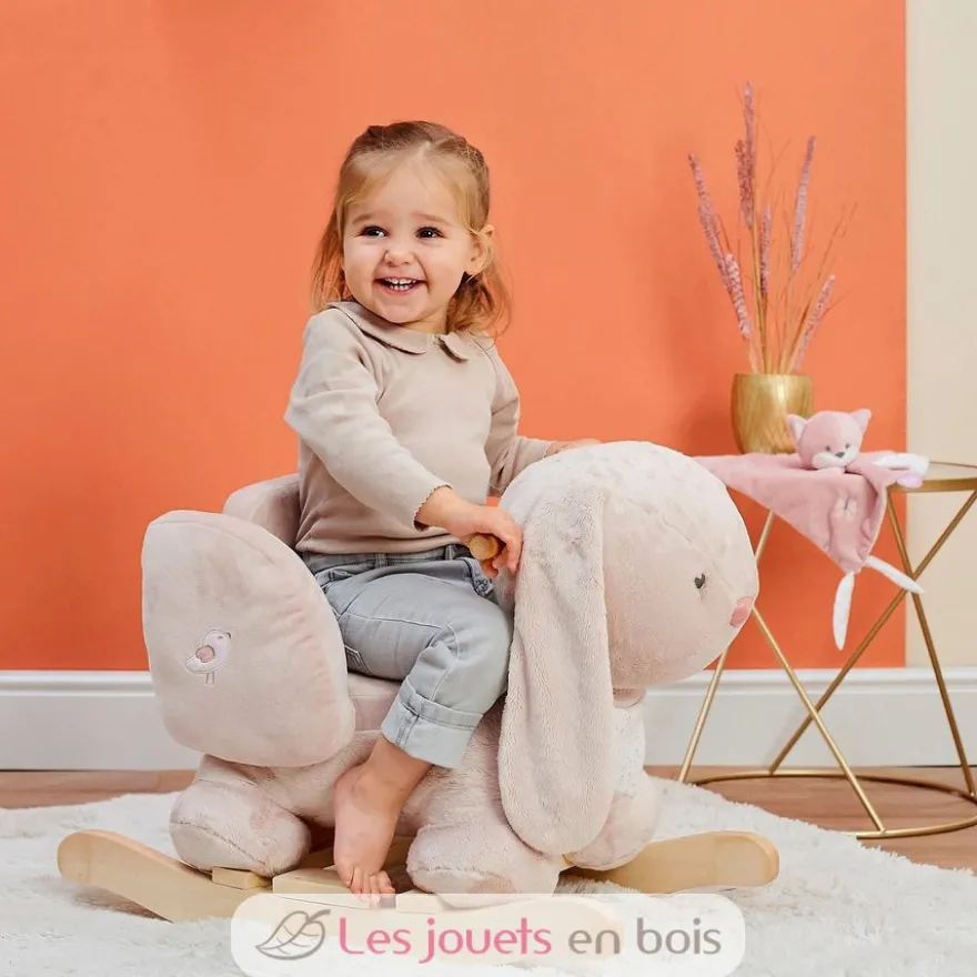 Bascule Pomme le lapin rose - Nattou