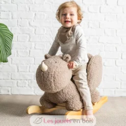 Bascule Teddy le rhinocéros taupe - Nattou