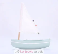 Bateau Le Bâchi vert d'eau 17cm - Maison Tirot