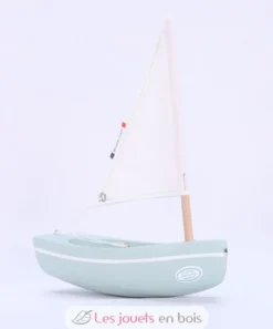 Bateau Le Bâchi vert d'eau 17cm - Maison Tirot