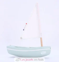 Bateau Le Bâchi vert d'eau 17cm - Maison Tirot