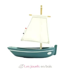 Bateau Le Misainier vert abysses 22cm - Maison Tirot