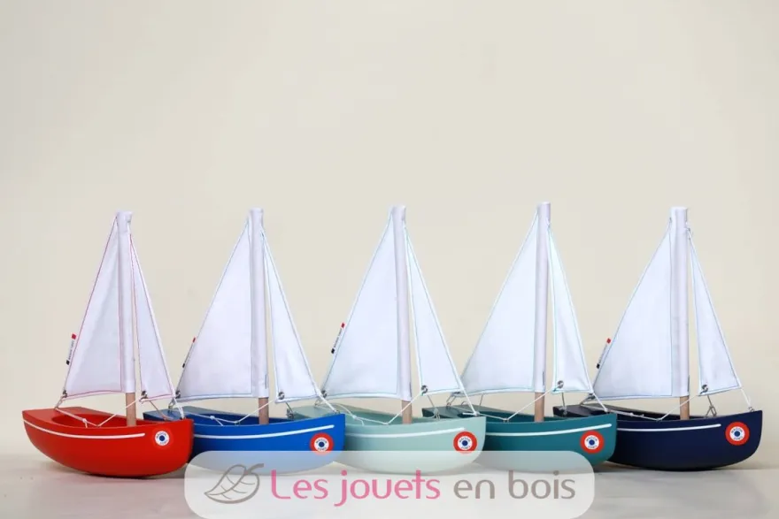 Bateau Le Sloop bleu marine 21cm - Maison Tirot
