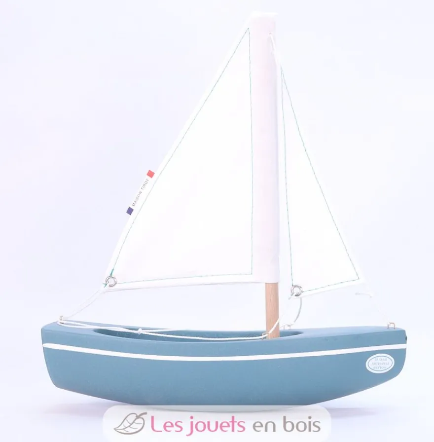 Bateau Le Sloop vert abysses 21cm - Maison Tirot