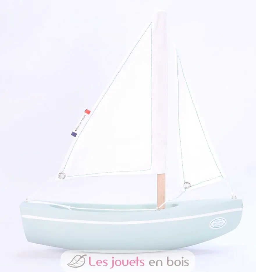 Bateau Le Sloop vert d'eau 21cm - Maison Tirot