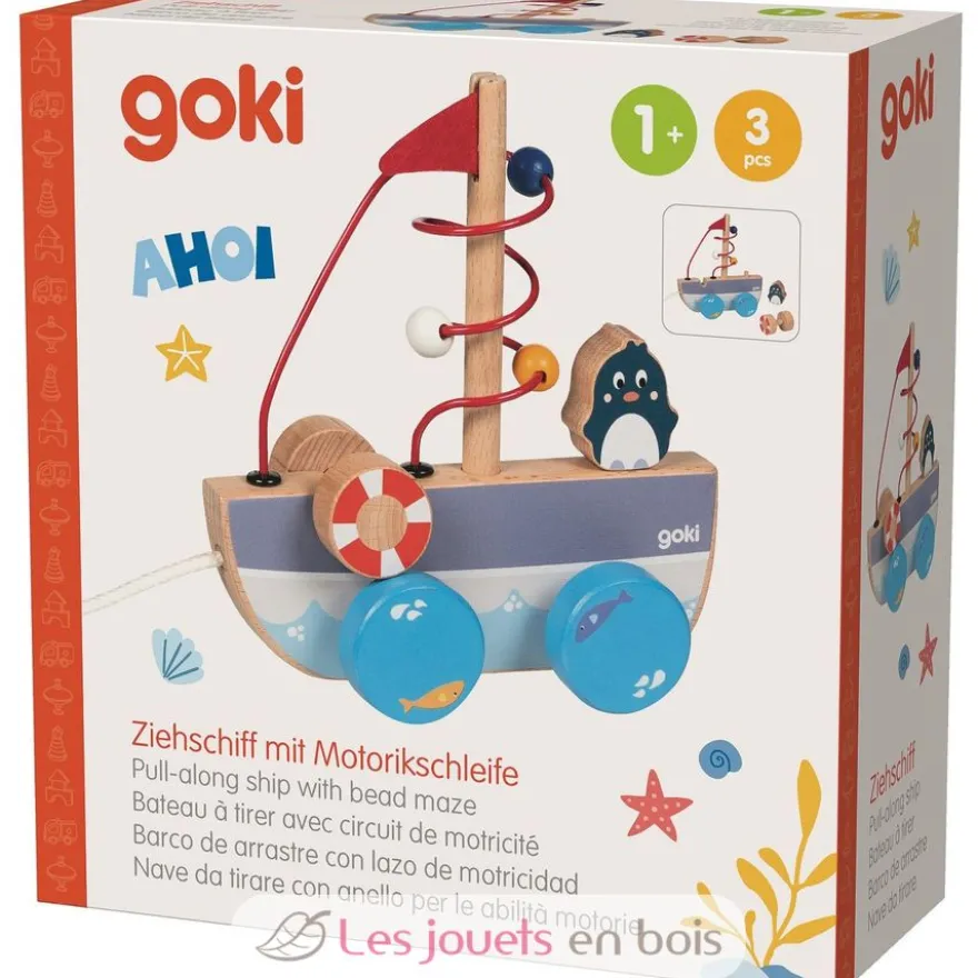 Bateau à tirer avec circuit de motricité - Goki