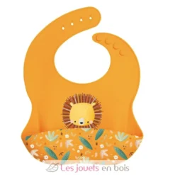Bavoir en silicone Chompy le lion - Sassi Junior