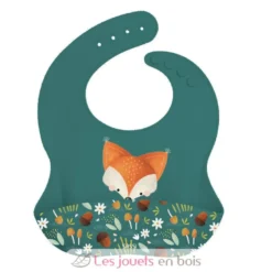 Bavoir en silicone Crunchy le renard - Sassi Junior