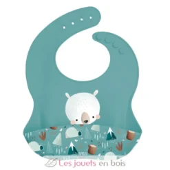 Bavoir en silicone Munchy l'ours - Sassi Junior