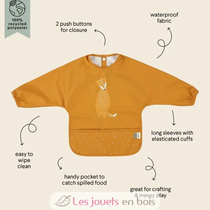 Bavoir à manches imperméable Mr Fox - Trixie
