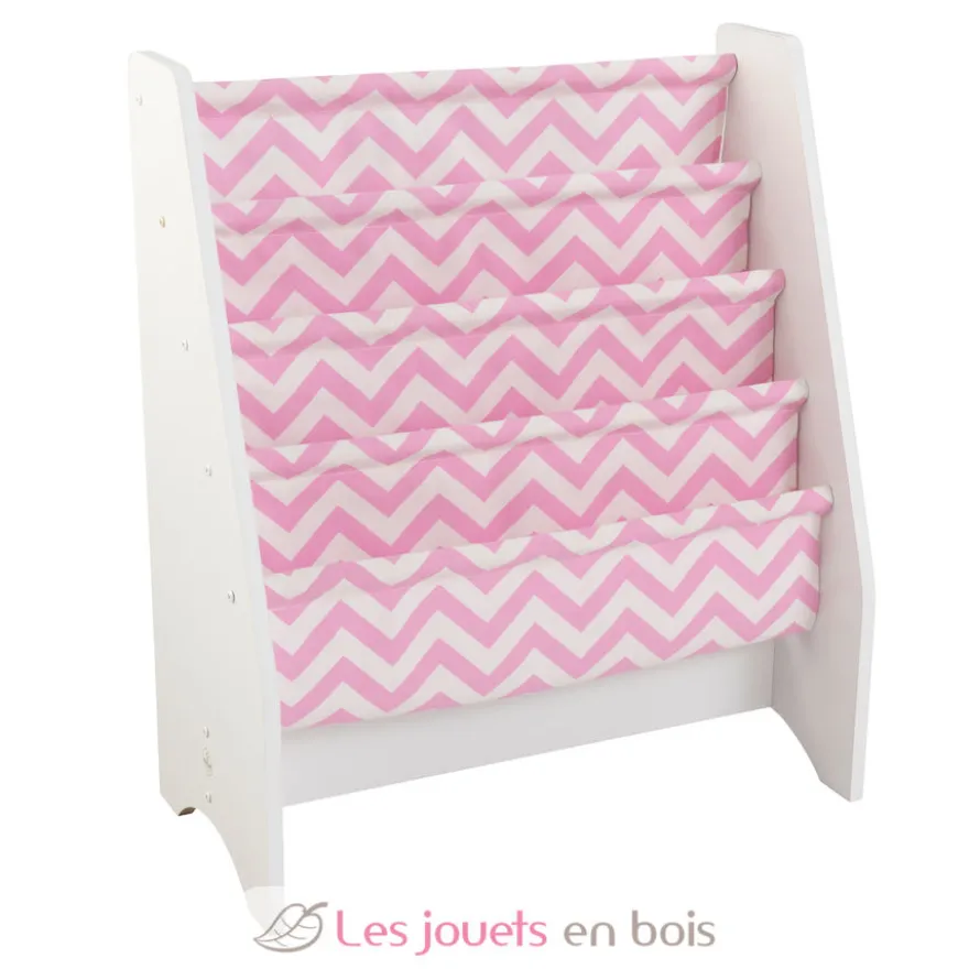 Bibliothèque blanche - motif rose - Kidkraft
