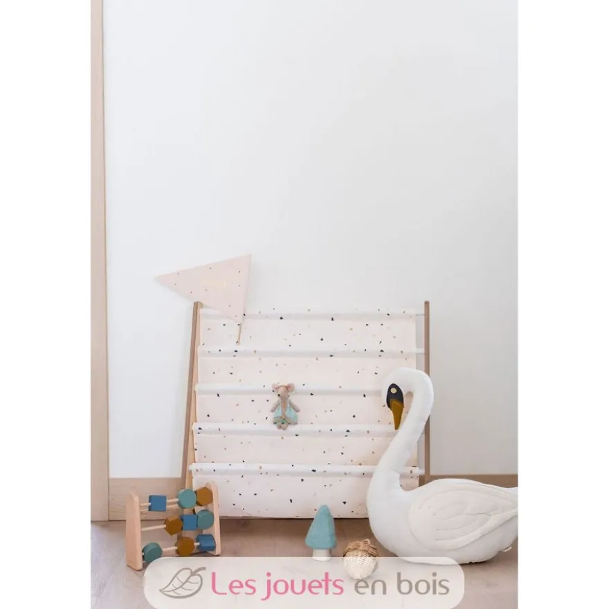 Bibliothèque enfant Terrazzo crème - 3 Sprouts