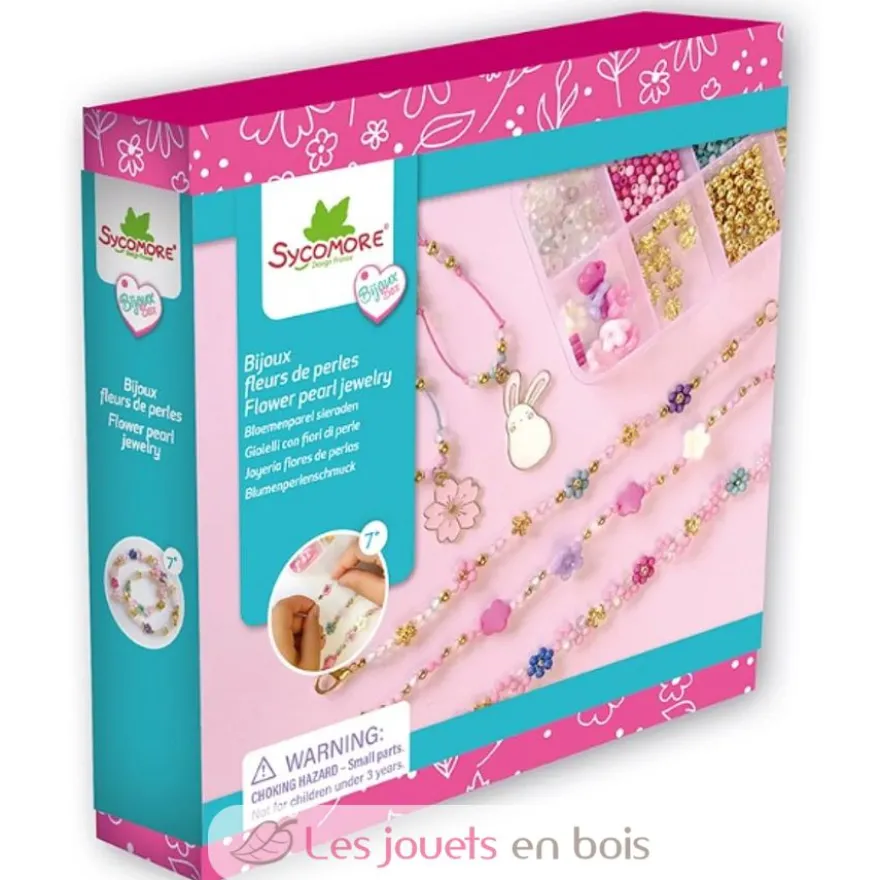 Bijoux Box - Kit créatif Bijoux fleurs de perles - Dès 7 ans - Sycomore