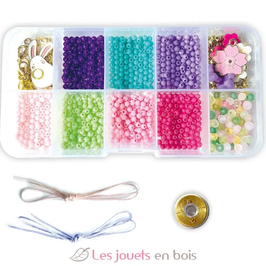 Bijoux Box - Kit créatif Bijoux fleurs de perles - Dès 7 ans - Sycomore