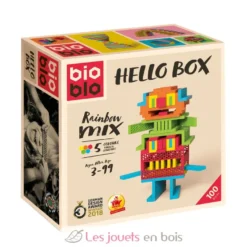 Bioblo Hello Box 100 briques - Bioblo