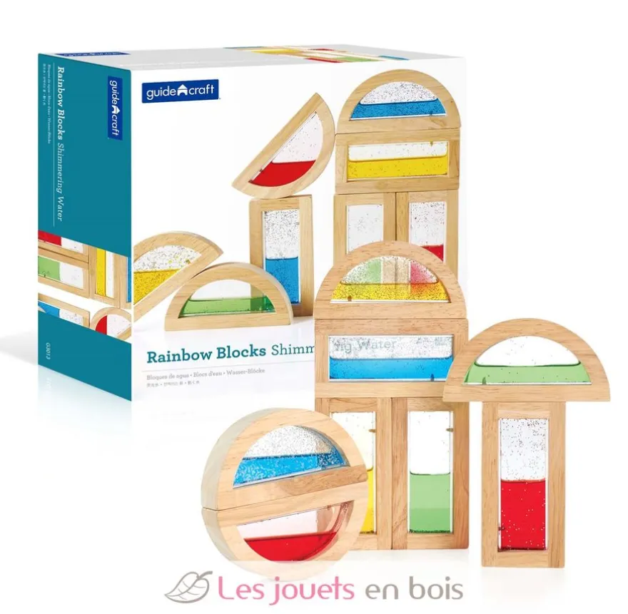 Blocs arc-en-ciel - Eau scintillante - Guidecraft