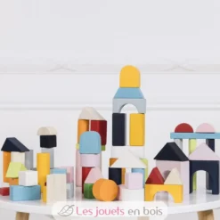 Blocs construction en bois et sac en tissu - Le Toy Van