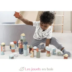 50 Blocs de construction en bois - Speedy Monkey