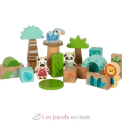Blocs de construction en bois Jungle Friends - Small Foot company