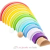 Blocs en bois Arc-en-ciel XL multicolore - Small Foot Compagny