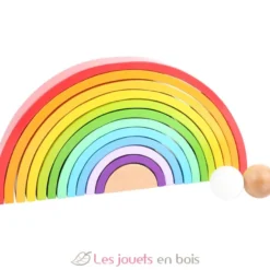 Blocs en bois Arc-en-ciel XL multicolore - Small Foot Compagny