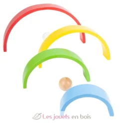 Blocs en bois Arc-en-ciel XL multicolore - Small Foot Compagny
