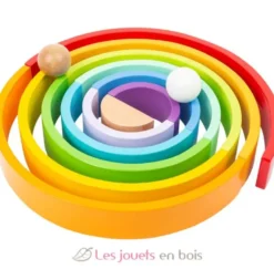 Blocs en bois Arc-en-ciel XL multicolore - Small Foot Compagny