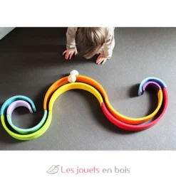 Blocs en bois Arc-en-ciel XL multicolore - Small Foot Compagny