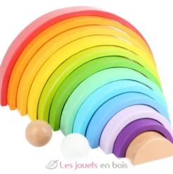 Blocs en bois Arc-en-ciel XL multicolore - Small Foot Compagny