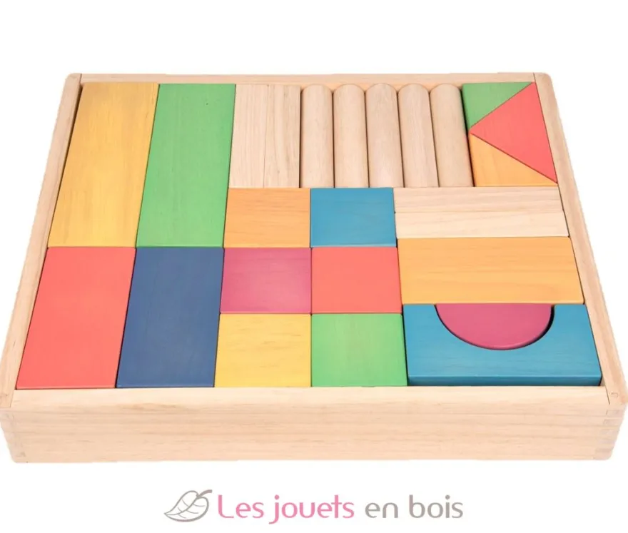 Blocs en bois géants arc-en-ciel - TickiT