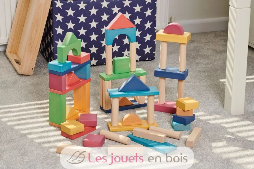 Blocs en bois géants arc-en-ciel - TickiT