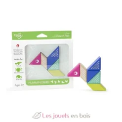 6 blocs en bois magnétiques - Colibri - Tegu