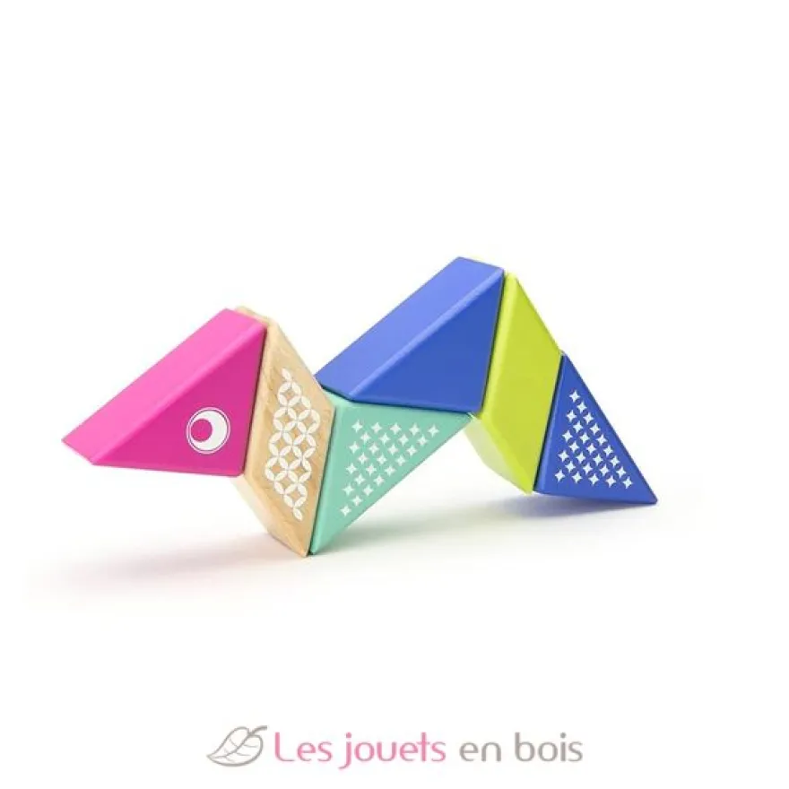 6 blocs en bois magnétiques - Colibri - Tegu