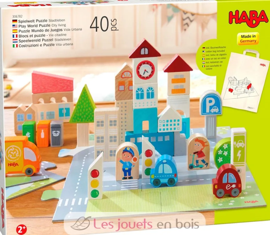 Blocs et puzzle vie citadine - Haba
