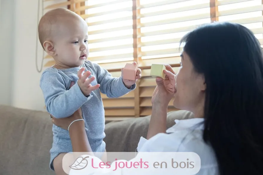 Blocs sensoriels pastel - Plan Toys