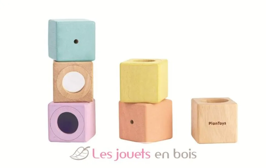 Blocs sensoriels pastel - Plan Toys