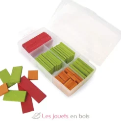 Boite de 50 jetons en bois - Jeujura