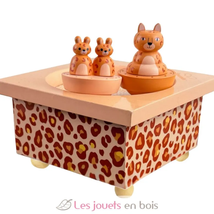 Boite à musique en bois Léopard - Trousselier