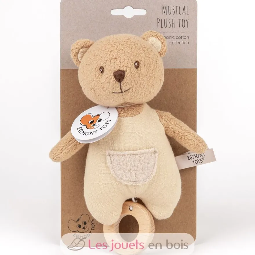 Boite à musique Ours Marcel en coton bio - Egmont Toys