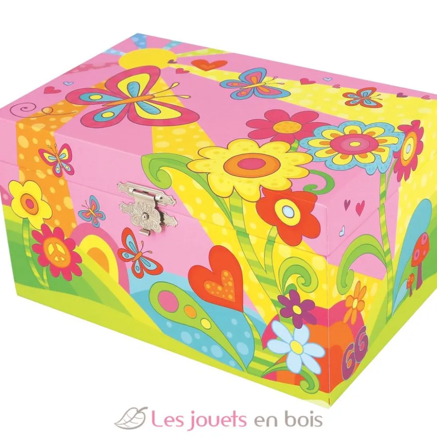 Boite à musique Prairie aux papillons - Multicolore - Goki
