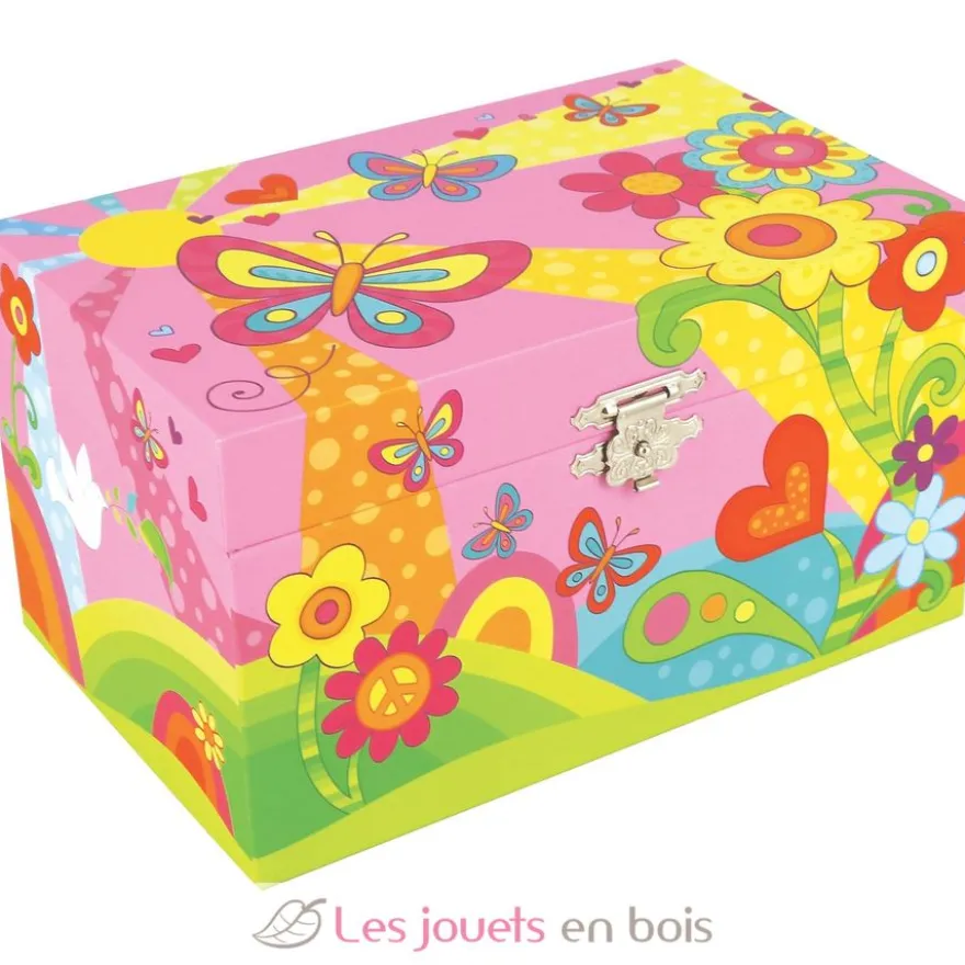 Boite à musique Prairie aux papillons - Multicolore - Goki