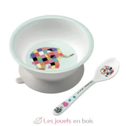 Bol ventouse avec cuillère Elmer - Petit Jour