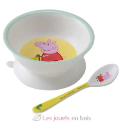 Bol ventouse avec cuillère Peppa Pig - Petit Jour