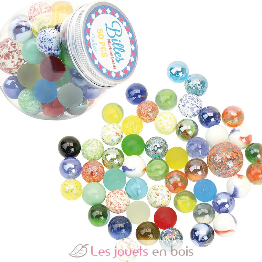 Bonbonnière de 50 Billes multicolores - Vilac
