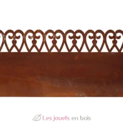 Bordure de pelouse en acier rouillé motif volute 480 x 20 cm - Esschert Design