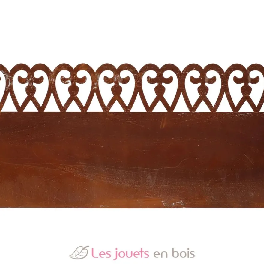 Bordure de pelouse en acier rouillé motif volute 480 x 20 cm - Esschert Design