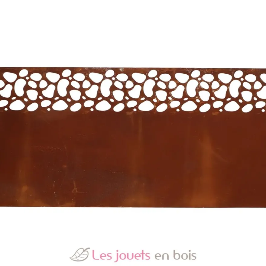 Bordure de pelouse en acier rouillé motif moucheté 480 x 20 cm - Esschert Design